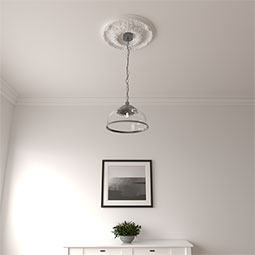 Ekena Millwork - CM19GA_P - Endurathane Granada Ceiling Medallion, 19"OD x 1 1/2"P (Fits Canopies up to 7 1/8")