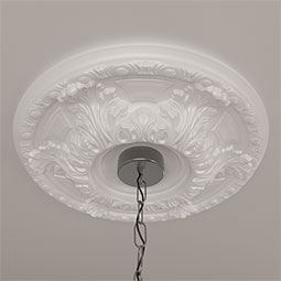 Ekena Millwork - CM19GA_P - Endurathane Granada Ceiling Medallion, 19"OD x 1 1/2"P (Fits Canopies up to 7 1/8")