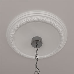 Ekena Millwork - CM19CA_P - Endurathane Carlsbad Ceiling Medallion, 19 1/2"OD x 1 3/4"P, Factory Primed