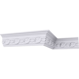 Ekena Millwork - MLD02X01X03LE - Endurathane Legacy Crown Moulding, 2 1/2"H x 1 5/8"P x 3"F x 94 1/2"L, Factory Primed