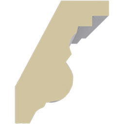 Ekena Millwork - MLD02X01X02VA - Endurathane Valeriano Crown Moulding, 2 1/8"H x 1 5/8"P x 2 5/8"F x 94 1/2"L, Factory Primed