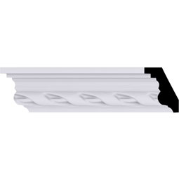 Ekena Millwork - MLD02X01X02VA - Endurathane Valeriano Crown Moulding, 2 1/8"H x 1 5/8"P x 2 5/8"F x 94 1/2"L, Factory Primed