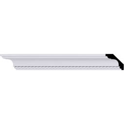 Ekena Millwork - MLD02X02X06LN - Endurathane Leandros Rope Crown Moulding, 2"H x 2 1/4"P x 3 1/8"F x 94 1/2"L, Factory Primed
