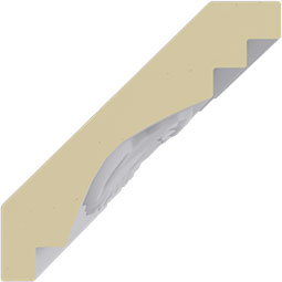Ekena Millwork - MLD02X02X04QU - Endurathane Quentin Crown Moulding, 3"H x 3"P x 4"F x 94 1/2"L, Factory Primed