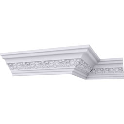 Ekena Millwork - MLD02X03X04NE - Endurathane Nexus Crown Moulding, 2 3/4"H x 3 1/8"P x 4 1/4"F x 94 1/2"L, Factory Primed