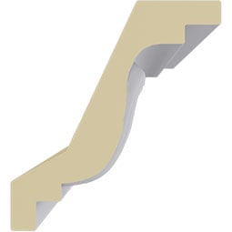 Ekena Millwork - MLD04X02X04FL - Endurathane Floral Crown Moulding, 3"H x 2 3/4"P x 4 1/8"F x 94 1/2"L, Factory Primed