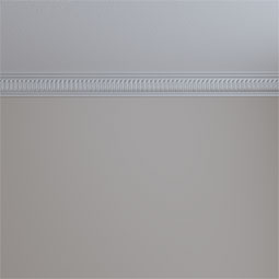 Ekena Millwork - MLD04X02X04FL - Endurathane Floral Crown Moulding, 3"H x 2 3/4"P x 4 1/8"F x 94 1/2"L, Factory Primed