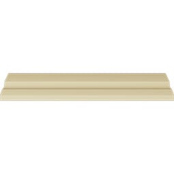 Ekena Millwork - MLD02X02X04CR - Endurathane Crendon Bead and Barrel Crown Moulding, 3"H x 3"P x 4 1/4"F x 94 1/2"L, Factory Primed