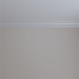 Ekena Millwork - MLD02X02X04CR - Endurathane Crendon Bead and Barrel Crown Moulding, 3"H x 3"P x 4 1/4"F x 94 1/2"L, Factory Primed