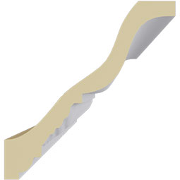 Ekena Millwork - MLD03X02X04LA - Endurathane Lanarkshire Crown Moulding, 3"H x 2 7/8"P x 4 1/8"F x 94 1/2"L, Factory Primed