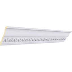 Ekena Millwork - MLD03X02X04LA - Endurathane Lanarkshire Crown Moulding, 3"H x 2 7/8"P x 4 1/8"F x 94 1/2"L, Factory Primed