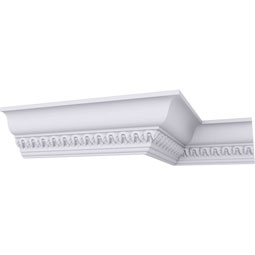 Ekena Millwork - MLD03X02X04LA - Endurathane Lanarkshire Crown Moulding, 3"H x 2 7/8"P x 4 1/8"F x 94 1/2"L, Factory Primed
