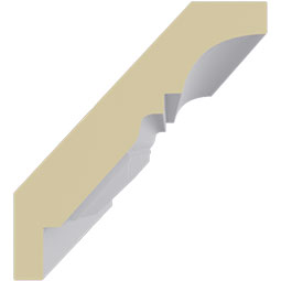 Ekena Millwork - MLD02X02X03BL - Endurathane Blackthorne Crown Moulding, 2 1/4"H x 2"P x 3 1/8"F x 94 1/2"L, Factory Primed