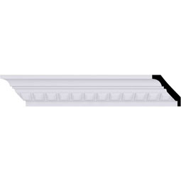 Ekena Millwork - MLD02X02X03BL - Endurathane Blackthorne Crown Moulding, 2 1/4"H x 2"P x 3 1/8"F x 94 1/2"L, Factory Primed