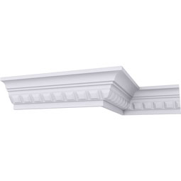 Ekena Millwork - MLD02X02X03BL - Endurathane Blackthorne Crown Moulding, 2 1/4"H x 2"P x 3 1/8"F x 94 1/2"L, Factory Primed