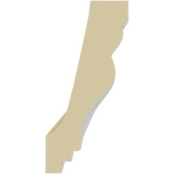 Ekena Millwork - MLD02X01X02AS - Endurathane Ashur Leaf Crown Moulding, 2 5/8"H x 1 1/4"P x 2 7/8"F x 94 1/2"L, Factory Primed