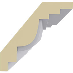 Ekena Millwork - MLD02X02X03SQ - Endurathane Sequential Crown Moulding, 2 5/8"H x 2 3/4"P x 3 3/4"F x 94 1/2"L, Factory Primed