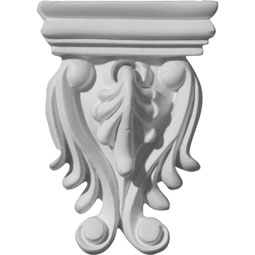 Ekena Millwork - COR02X01X03OD - Endurathane Odessa Corbel, 2 5/8"W x 1 3/8"D x 3 5/8"H, Factory Primed