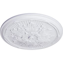 Ekena Millwork - CM21LU_P - Endurathane Luton Ceiling Medallion, 21"OD x 2"P (Fits Canopies up to 3 1/2")
