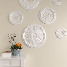 Ekena Millwork - CM21LU_P - Endurathane Luton Ceiling Medallion, 21"OD x 2"P (Fits Canopies up to 3 1/2")