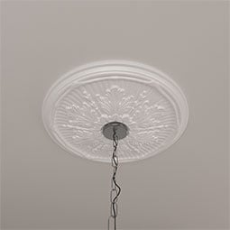 Ekena Millwork - CM21LU_P - Endurathane Luton Ceiling Medallion, 21"OD x 2"P (Fits Canopies up to 3 1/2")