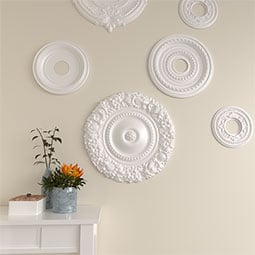Ekena Millwork - CM21MA_P - Endurathane Marseille Ceiling Medallion, 21"OD x 2"P (Fits Canopies up to 7 3/8")