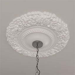 Ekena Millwork - CM21MA_P - Endurathane Marseille Ceiling Medallion, 21"OD x 2"P (Fits Canopies up to 7 3/8")