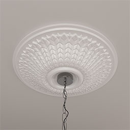 Ekena Millwork - CM23MO_P - Endurathane Modena Ceiling Medallion, 23 1/2"OD x 3 1/2"P (Fits Canopies up to 5 1/4")