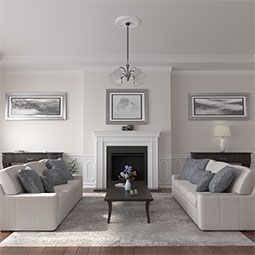 Ekena Millwork - CM23BI_P - Endurathane Bristol Ceiling Medallion, 23 1/2"OD x 3 7/8"ID x 1"P (Fits Canopies up to 3 7/8")