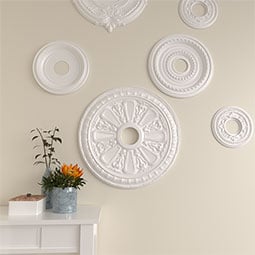 Ekena Millwork - CM23BI_P - Endurathane Bristol Ceiling Medallion, 23 1/2"OD x 3 7/8"ID x 1"P (Fits Canopies up to 3 7/8")