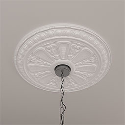 Ekena Millwork - CM23BI_P - Endurathane Bristol Ceiling Medallion, 23 1/2"OD x 3 7/8"ID x 1"P (Fits Canopies up to 3 7/8")