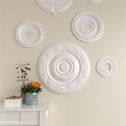 Ekena Millwork - CM24NA_P - Endurathane Neuveau Ceiling Medallion, 24 1/4"OD x 2"P (Fits Canopies up to 6 3/8")