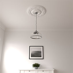 Ekena Millwork - CM24NA_P - Endurathane Neuveau Ceiling Medallion, 24 1/4"OD x 2"P (Fits Canopies up to 6 3/8")