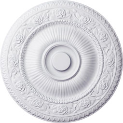 Ekena Millwork - CM24NA_P - Endurathane Neuveau Ceiling Medallion, 24 1/4"OD x 2"P (Fits Canopies up to 6 3/8")