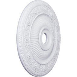 Ekena Millwork - CM24LO1_P - Endurathane Logan Ceiling Medallion, 24 1/4"OD x 3 7/8"ID x 2"P (Fits Canopies up to 6 1/8")