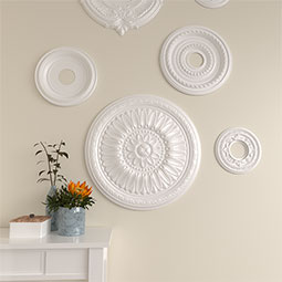 Ekena Millwork - CM24TE_P - Endurathane Temple Ceiling Medallion, 24"OD x 1 5/8"P (Fits Canopies up to 9 1/4")