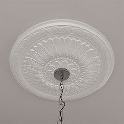 Ekena Millwork - CM24TE_P - Endurathane Temple Ceiling Medallion, 24"OD x 1 5/8"P (Fits Canopies up to 9 1/4")