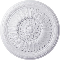 Ekena Millwork - CM24TE_P - Endurathane Temple Ceiling Medallion, 24"OD x 1 5/8"P (Fits Canopies up to 9 1/4")