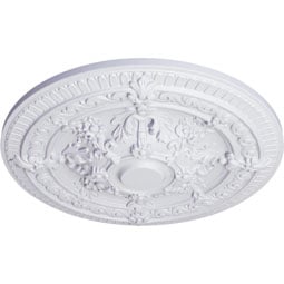 Ekena Millwork - CM26VI_P - Endurathane Vincent Ceiling Medallion, 26"OD x 3"P (Fits Canopies up to 6")