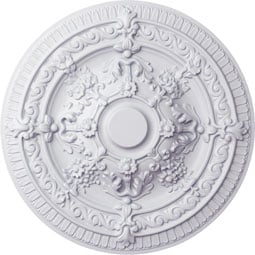 Ekena Millwork - CM26VI_P - Endurathane Vincent Ceiling Medallion, 26"OD x 3"P (Fits Canopies up to 6")