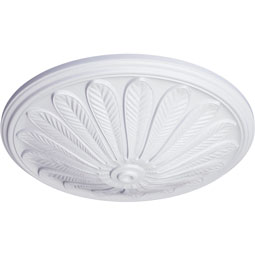 Ekena Millwork - CM25BR_P - Endurathane Brontes Ceiling Medallion, 25 1/2"OD x 5 1/2"P (Fits Canopies up to 3 5/8")