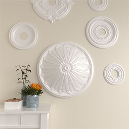 Ekena Millwork - CM25BR_P - Endurathane Brontes Ceiling Medallion, 25 1/2"OD x 5 1/2"P (Fits Canopies up to 3 5/8")