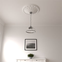Ekena Millwork - CM25BR_P - Endurathane Brontes Ceiling Medallion, 25 1/2"OD x 5 1/2"P (Fits Canopies up to 3 5/8")