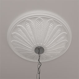Ekena Millwork - CM25BR_P - Endurathane Brontes Ceiling Medallion, 25 1/2"OD x 5 1/2"P (Fits Canopies up to 3 5/8")