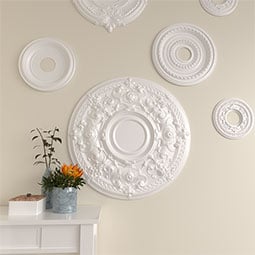 Ekena Millwork - CM28OS_P - Endurathane Oslo Ceiling Medallion, 28 1/8"OD x 1 3/4"P (Fits Canopies up to 10 1/2")