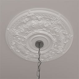 Ekena Millwork - CM28OS_P - Endurathane Oslo Ceiling Medallion, 28 1/8"OD x 1 3/4"P (Fits Canopies up to 10 1/2")