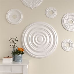 Ekena Millwork - CM29CA_P - Endurathane Carton Smooth Ceiling Medallion, 29 1/8"OD x 1 1/2"P (Fits Canopies up to 9 1/8")