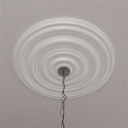 Ekena Millwork - CM29CA_P - Endurathane Carton Smooth Ceiling Medallion, 29 1/8"OD x 1 1/2"P (Fits Canopies up to 9 1/8")