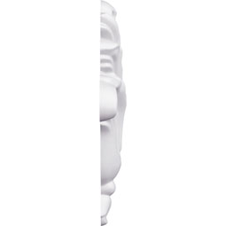 Ekena Millwork - ONL03X04X01LF - Endurathane Small Foliage Onlay, 3"W x 4 1/2"H x 1/2"P, Factory Primed