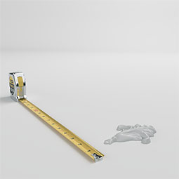 Ekena Millwork - ONL03X04X01LF - Endurathane Small Foliage Onlay, 3"W x 4 1/2"H x 1/2"P, Factory Primed